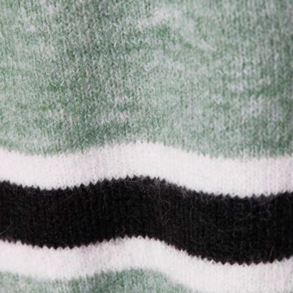 H&M Green Striped Sweater - Size XS - Picture 2 of 5
